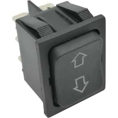 Переключатель клавишный 22*30мм RS-223-4C (ON)-OFF-(ON), черный /108545/