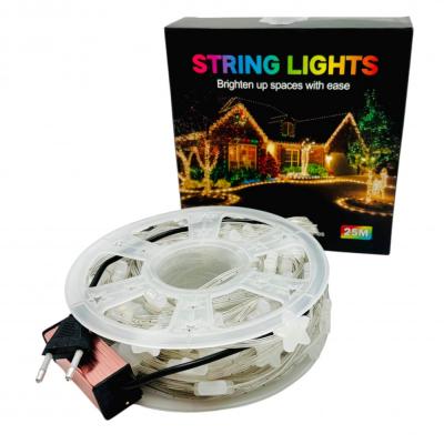 Гирлянда катушка, 25м, 120LED, Звезды т.бел, П.П. LX-501