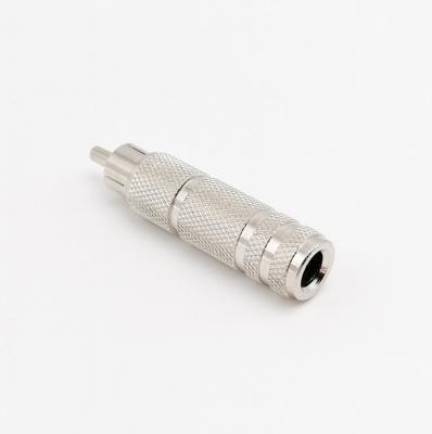 Переходник шт.RCA - гн.6,3 стерео, металл