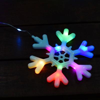 Гирлянда бахрома, 3м 10шт мат Снежинка, RGB, LX-476