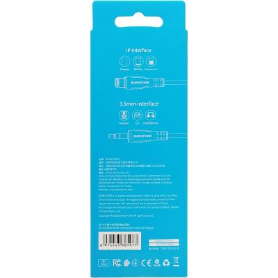 Jack 3,5mm - Lightning 1,0м, BOROFONE BL14, черный