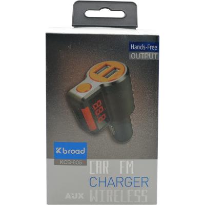 FM модулятор Broad KCB-905 (Bluetooth, microSD, USB) оранжевый***