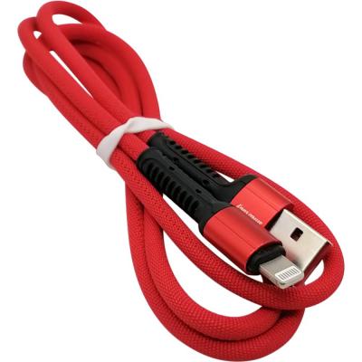 Кабель USB - Lightning 8pin, 1,0м, SmartBuy S26, 3A, нейлон, красный (iK-512-S26r)