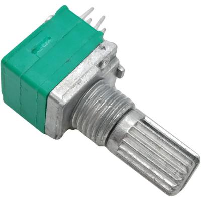 Резистор переменный 6pin, 10K, (10*10*11 мм, резьба М7, Вал d-6 мм) /30483