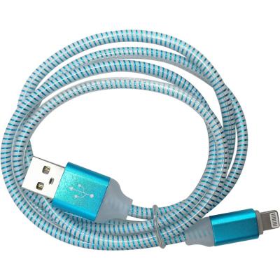 Кабель USB - Lightning 8pin, 1,0м, Smartbuy, индикац.заряда, синий (iK-512ss blue)***