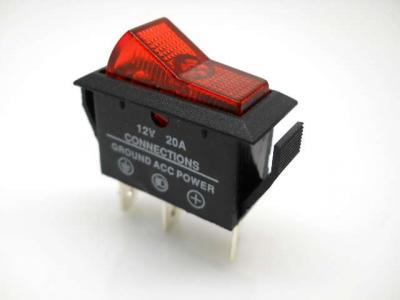 Переключатель клавишный 11,8* 27мм ASW-09-101 (ON-OFF) 12V/20A, красный