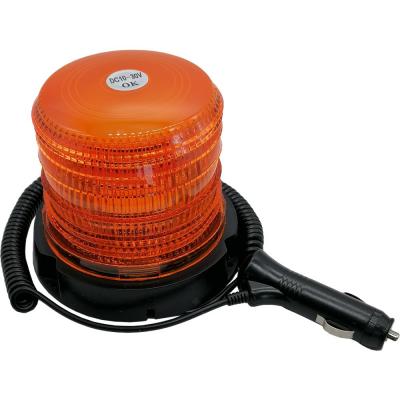 Маячок проблесковый на магните 10-30V в прикуриватель, LED желтый /51697/