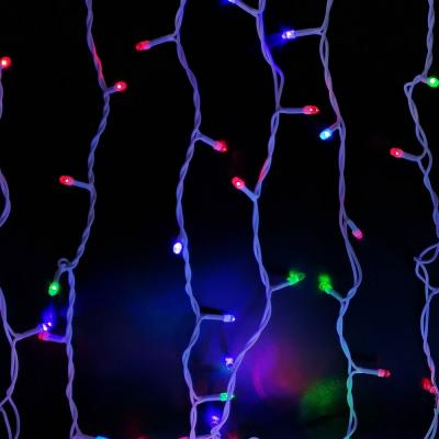 Гирлянда дождь, уличная, 3,0м/3,0м, 600LED, RGB, Б.П., LX-28