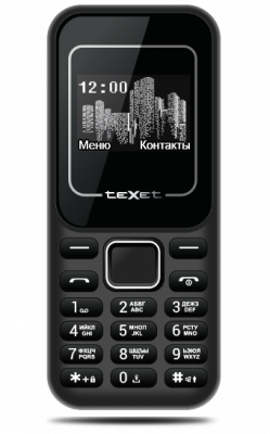Мобильный телефон teXet TM-120 черный-красный