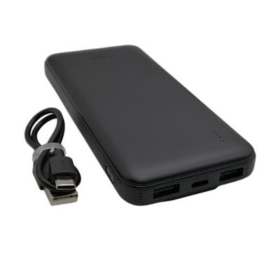 Портативный аккумулятор 10000 мАч, HOCO J118 Speed, 2xUSB с кабелями, черный
