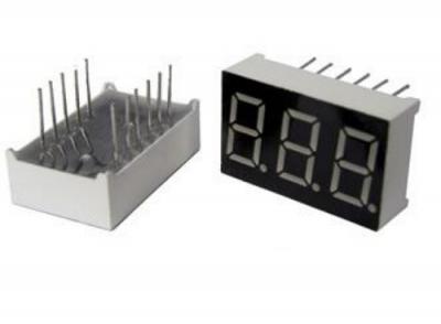 LED индикатор KEM-3361AG 3 разряда с точкой, красный, общий катод, 22.0x14.0x7.2мм, 10 ножек