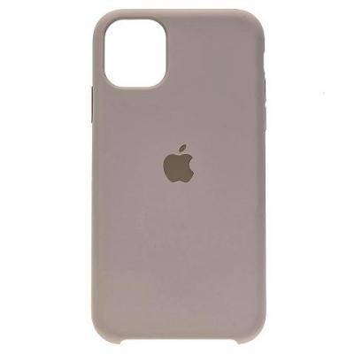 Чехол-накладка iPhone 11, TPU Soft touch, лого, серый /BL/
