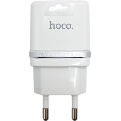 СЗУ HOCO C12i  2USB 2,4A + кабель Lightning 8-pin, белый