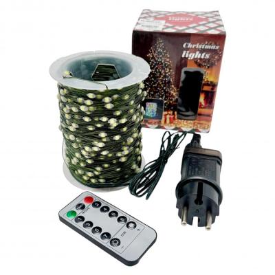 Гирлянда провол. 100м, 1000LED РОСА бел LX-620 пульт IP44+