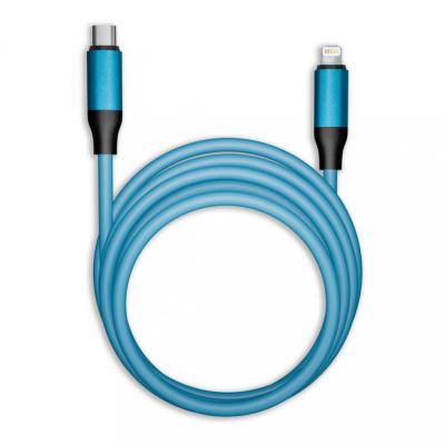Кабель Type C - Lightning 8pin, 1,0м, SmartBuy BOLD, 3A, IK-12-PDBOLD-BLUE, синий