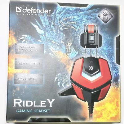 Игровая гарнитура DEFENDER/REDRAGON Ridley, красный/черный, кабель 2,2 м