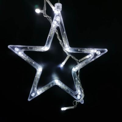 Гирлянда бахрома, 3,0м, LED, 12 звезд, бел. LX-52