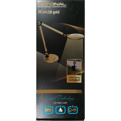 Настольная лампа National NL-84LED (струбцина в комплекте) gold*** 
