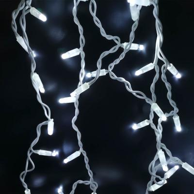 Гирлянда бахрома, уличная, 3,0м/0,3-0,5м, 80LED, бел., Б.П. LX-31
