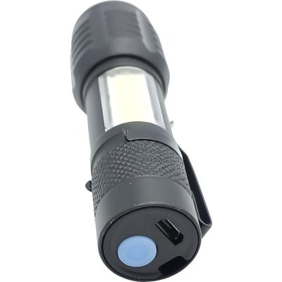 Фонарь ручной FL-153, ZOOM, акб, microUSB