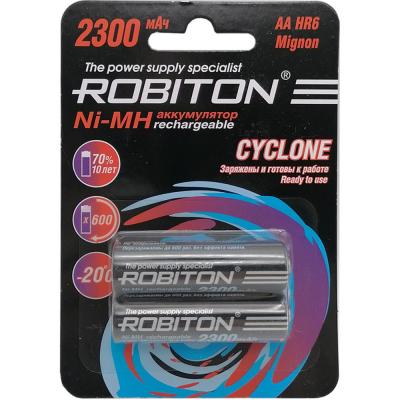 Аккумулятор AA (HR6), 2300 mAh, RTU2300MHAA CYCLONE BL2 /15580/ Robiton
