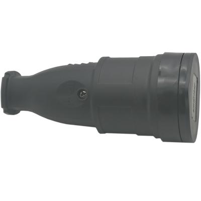 Розетка переносная, защ.крыш., 16А 230B 2P+PE, IP44, каучук (SBE-16-S07-R)**