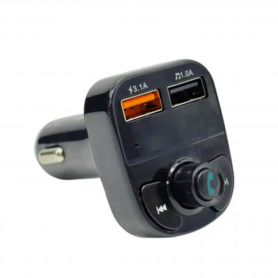 FM модулятор RECRSI CAR X8, Bluetooth, 2USB,  черный*** 