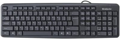 Клавиатура проводная Defender Element HB-520 USB RU черный