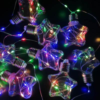 Гирлянда бахрома, 3м, 10LED, ЗВЕЗДЫ, RGB
