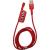 Кабель 3 в 1 USB -  Lightning 8pin+micro USB+Type C, 1,2м, HOCO U98 Sunway, красный