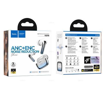 Беспроводные наушники HOCO EQ16, ANC+ENC, bluetooth, в кейсе, синий