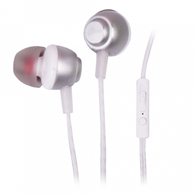 Наушники-гарнитура Ritmix RH-150M серебро (вакуумные)
