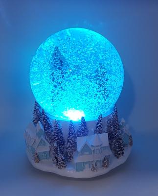 Новогодний фонарь, 20141А, Шар золот. музык.
