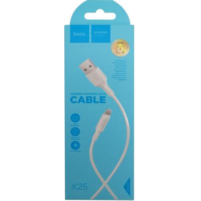Кабель USB - Lightning 8pin, 1,0м, HOCO X25 Soarer, белый