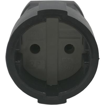 Штепсельное гнездо SB б/з 10A 250B черное ПВХ (SBE-10-S03-b)