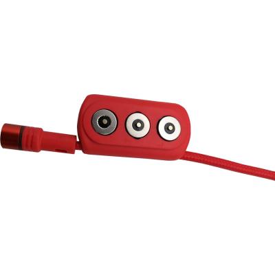 Кабель 3 в 1 USB -  Lightning 8pin+micro USB+Type C, 1,2м, HOCO U98 Sunway, красный