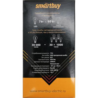 LED лампа ART A60/7W/3000/E27, Smartbuy