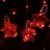 Гирлянда бахрома, 3м, 10LED, ЗВЕЗДЫ, красн.