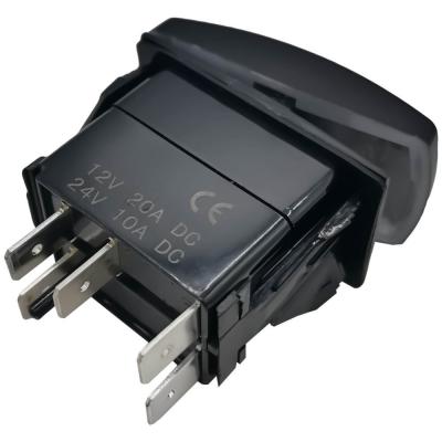 Переключатель клавишный ПТФ 12V 20A - LED