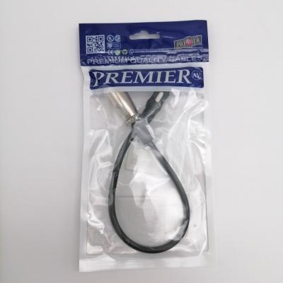 Переходник шт.XLR - гн.RCA кабель 0,3м, позолоченый