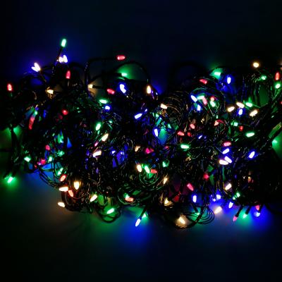Гирлянда нитевая, 30м, 200LED, RGB, пуля, Ч.П. LX-79