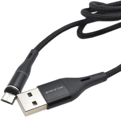 Кабель USB - micro USB, 1,2м, BOROFONE BU16 Magnetic, черный