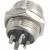 MIC16 (GX16) штекер 4pin, на корпус (7А, 125В)