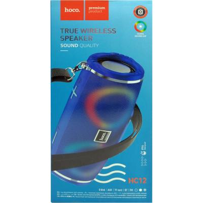 Активная колонка HOCO HC12 (FM/USB/microSD/BT/TWS), синий