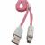 Кабель 2 в 1 USB - Lightning 8pin+micro USB, 1,0м, Remax Twins Cable RC-025t, розовый