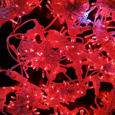 Гирлянда дождь, уличная, 3,0м/3,0м, 600LED, красн. бел., Б.П., LX-29