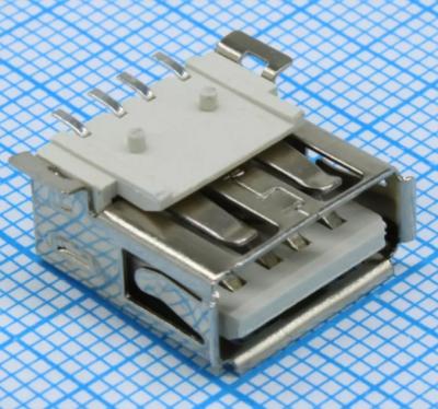 Гнездо USB-A на плату угловая (THT) L-KLS1-181E-W-R