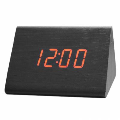 Часы VST864-1 крас. цифры (ЧЕРНЫЕ) USB-5V/3*ААА