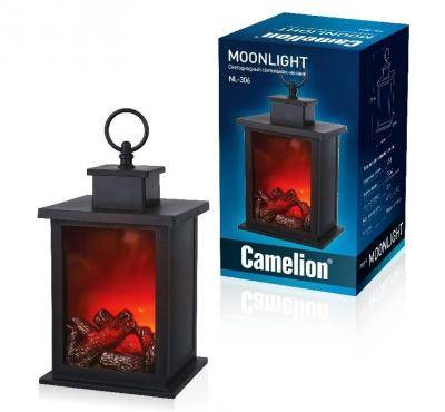 Ночник Camelion NL-306 "Камин" (LED,RGB,3xAA)