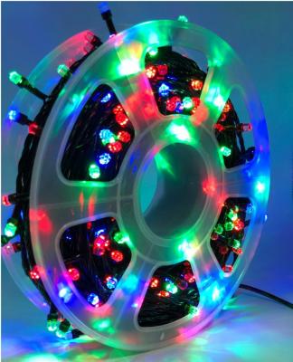 Гирлянда катушка, 100м, 480LED, 8mm, граненый, RGB, LX-127/237